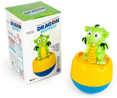Game Phactory Cute Dragon Roly Poly Toy with Music for Kids(Multicolor)