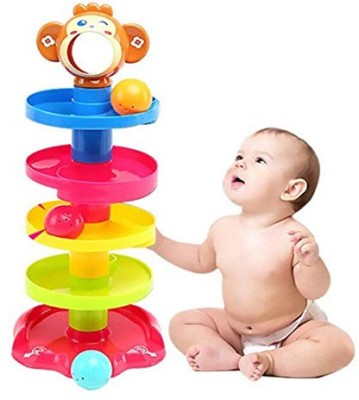 LIPSA 5 Layer Ball Drop and Roll Swirling Tower for Baby and Toddlers(Multicolor)