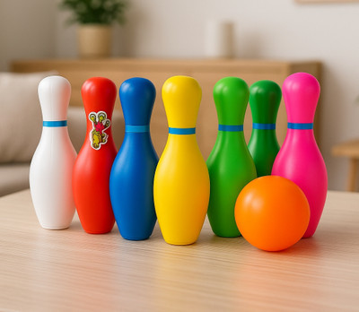 Bear winngs Colourful Bowling Set for kids (Set of 10 Pins and 2 balls)(Multicolor)