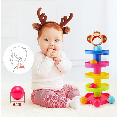 Nafhotoz 5 layer ball drop toys for baby(Multicolor)