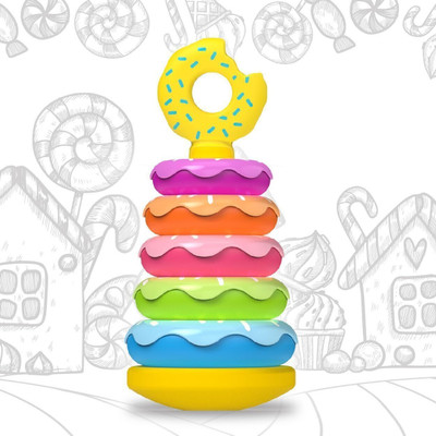 Li'l Wizards Stack & Nest Rocking Doughnut Ring Stacker(Multicolor)