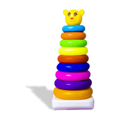 shreenik Stacking Teddy Rings for Growing Babies,- 9 pis Rings (Multicolor)(Multicolor)
