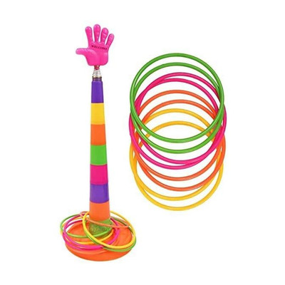 AmtiQ 2 in 1 Ring Toss Game | Shape Sorter Color Recognition Aim and Strike Game(Multicolor)
