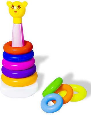 SURYAANSHI Teddy Stacking Ring | Multi Colorful Plastic Rings | Fun Learning Rings(Multicolor)