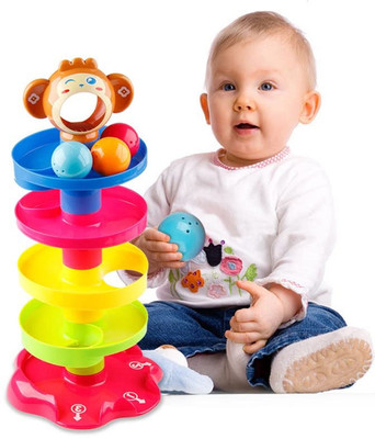 CountryLink 4 Layer Ball Drop & Roll Swirling Tower Educational Toy For Babies & Toddlers(Multicolor)