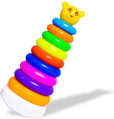 Kp Enterprise 9 Teddy Rings with Smiley Stacking Play Set Learn Play Fun For Growing Babies(Multicolor)