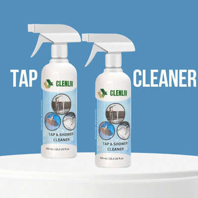 Clenliv Tap Cleaner Spray |Pack of 2|Instant Clean Limescale, Stain, Rust & Hardwater. Stain Remover