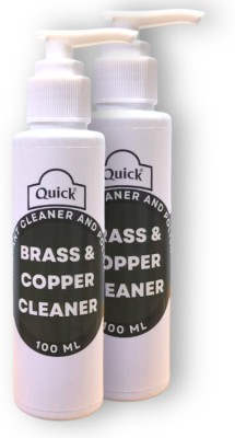 Quick Brass & Copper Metal Instant Cleaning Liquid Pack 2 x 100 ML | Stain Remover