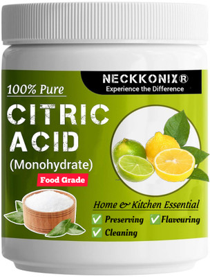 Neckkonix Citric Acid/Lemon Crystal 400 Grams Mohohydrate (Reusable Container Pack) Stain Remover