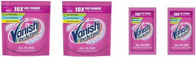 Vanish All in One Powder Detergent Whitens Whites Brightens Colours (100gX2+25gX2) Stain Remover