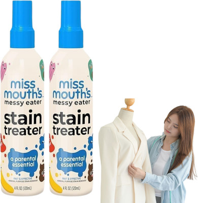 NOXUVO Powerful miss mouth stain treater (Pack of 2) | Fabric & Cloth Cleaner Spray Liq Stain Remover