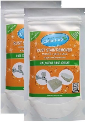 Cleanz-up Rust, Tarnish Cleaner & Shiner Powder, Multi Purpose, No Fume - 100 gm x 2 Packs Stain Remover