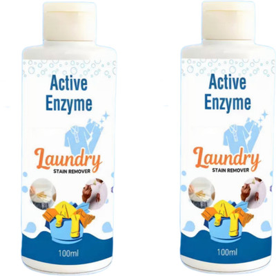 Matangi Enterprise Active Enzyme Laundry Stain Remover for Fabric Removes Tough Stains Pack of 2(200 ml)