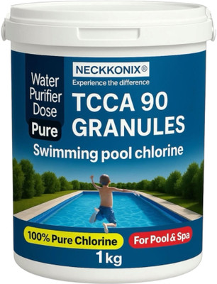 Neckkonix Swimming Pool Chlorine - 1 KG TCCA 90 granules Water Purifier Dose Stain Remover