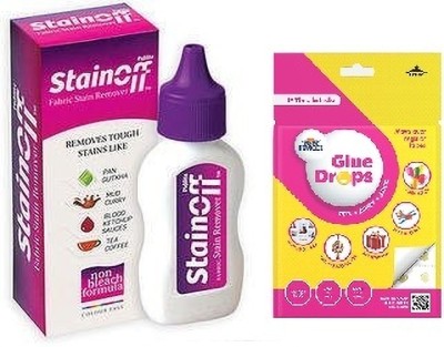 MotoArt Pidilite Stainoff Fabric 50ml Pack of 1 Non Bleach formula with Glue Drops Stain Remover