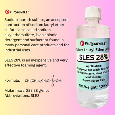 PrettyBUYERS SLES Liquid Sodium Lauryl Ether Sulphate cleansing, emulsifying agent Stain Remover
