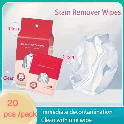 Budieggs Stain Remover Wet Wipes for Clothes & Fabric Wrapped for Convenience Stain Remover