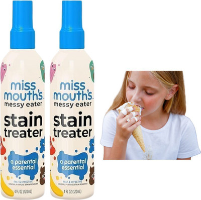 MISS MOUTH'S Advanced cloth stain remover (Pack of 2) | Fabric & Cloth Cleaner Spray Liquid S Stain Remover