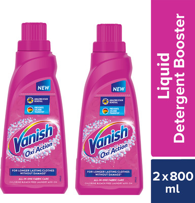 Vanish All in One Liquid Detergent Booster (2 x 800 ml) Stain Remover