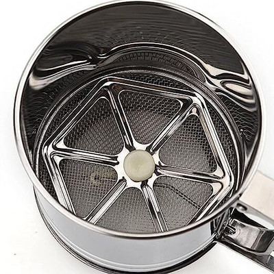 Nivaanmantra BAKING FLOUR SIFTER Sieve(Steel Pack of 1)