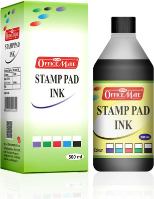 Soni Officemate Stamp Pad Ink, 500ML Black Colour - Pack of 1 Stamp Pad Ink(500 ml)