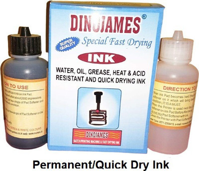 dinojames Fast/Quick Drying ink & Softner -100ml Stamp Pad Ink(100 ml)