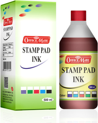 Soni Officemate Stamp Pad Ink, 500ML Red Colour - Pack of 1 Stamp Pad Ink(500 ml)