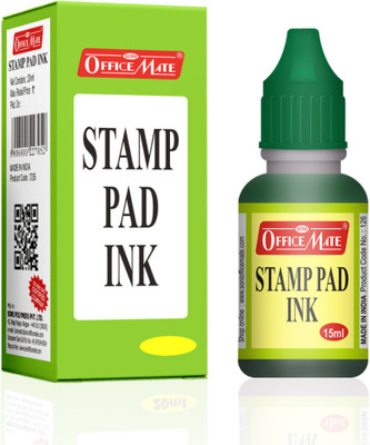 Soni Officemate Stamp Pad Green Ink - 10 Pcs in 1 Box Stamp Pad Ink(15 ml)