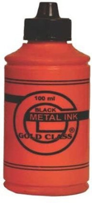 GoldClass 100ml Metal ink Black - 3 Bottle Stamp Pad Ink(100 ml)