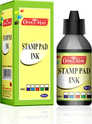 Soni Officemate Stamp Pad Black Ink-10 Pcs in 1 Box Stamp Pad Ink(100 ml)