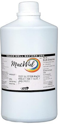 MACWID 1027 Batch Coding Voilet Fast Drying Ink (1 LTR.) Stamp Pad Ink(1 L)