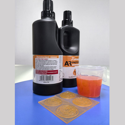 Artline Xstamper Advance Resin Polymer – 1kg Orange Colour | UV Liquid for Rubber Stamps Stamp Pad Ink(1000 ml)
