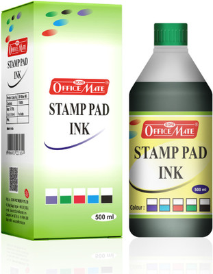 Soni Officemate Stamp Pad Ink, 500ML Green Colour - Pack of 1 Stamp Pad Ink(500 ml)