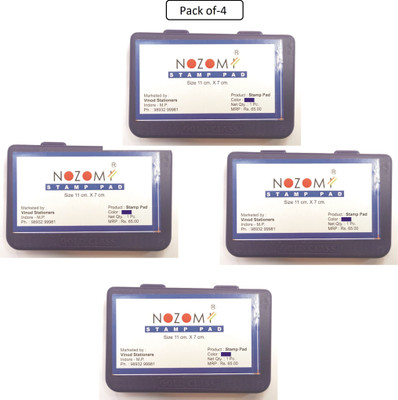 NOZOMI Violet Stamp Pad - Value pack of 4 pc. from(Set Of 4, Blue)