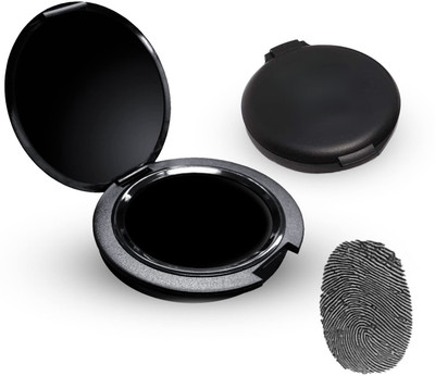 Momad Inkless Fingerprint Pad/Thumbprint Pad/Elegant Design(Set Of 1, Black)