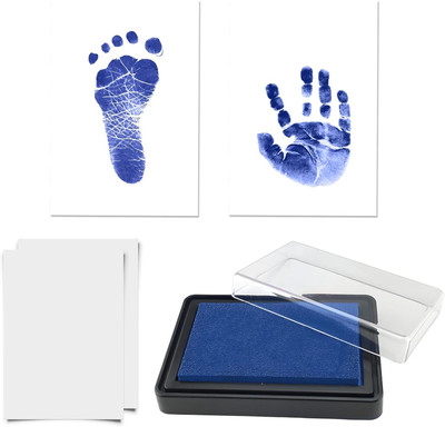 Bembika Baby Finger Print and Footprint Kit – Safe, Stylish, and Easy-to-Use Inkpad(Set Of 1, Blue)