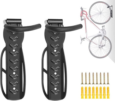 Xezon Bicycle Wall Mount Hanging Hooks Cycle Stand for Indoor Outdoor Cycle Wall Cycling Stand(Aluminium)