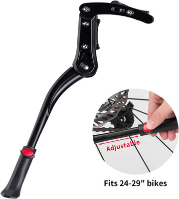 PRAKMO Bicycle Kickstand,Cycle Bicycle Kickstand Adults 24 inch to 29 inch Adjustable Cycling Stand(Aluminium, Black)