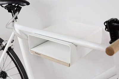 Indian Decor 60275 WALL MOUNTED BIKE RACK SHELF/BICYCLE STORAGE/BICYCLE STAND Cycling Stand(Steel, White)
