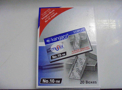 KK Galaxy Kangaro 10-1M Manual Staple Pins 10-1M(Set of 20, Silver)