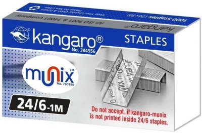 Kangaro HP-45 Pins Box 24/6 Cordless for Manual Stapler(Set of 1, Silver)