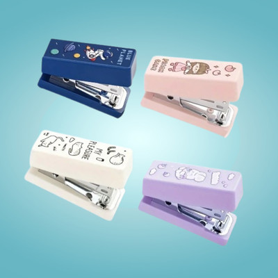 Glenston Trendy & Stylish Mini Stapler,Art & Craft, Students & Office Use Mini Stapler Small Pins Stapler(Set of 2, Multicolor)