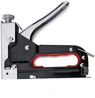 SHARNGA Manual 3 in 1 Stapler Gun with Staple Pins , Furniture Stapling Tool Staple Gun Tacker with 1100 Staple Nails Ideal for Woodworking Stapler Gun(Set of 1, Multicolor)