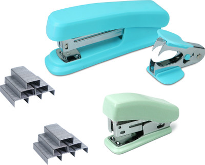 NFI essentials Desk Stapler with Staple Remover Mini & Medium Round Stapler(Set of 1, Multicolor)