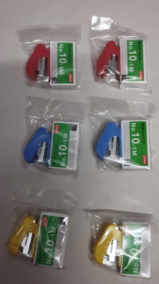 Shiva Collections Stainless steel No.10-1M 4 Stapler(Set of 6, Multicolor)