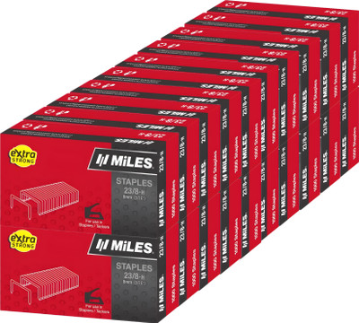 Miles PIN 23-8-H STICK Stapler pins(Set of 20, Silver)
