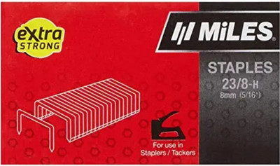 R K SALES All Kinds of Heavy Duty Staplers And Gun Tackers For Industrial Use No. 23/8 H 23/8 H I Miles Stapler Pins(Set of 20, Red)