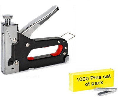 Lubaba Professional Multi-functional Manual Staple Gun + 1000 Pins Cordless Stapler Manual(Set of 1, Multicolor)