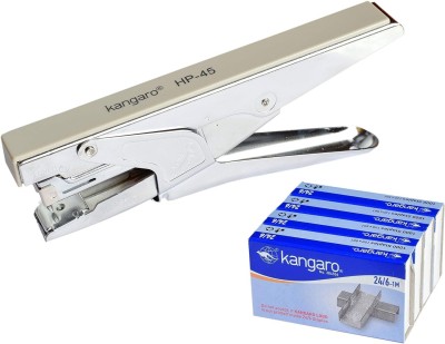 Kangaro HP-45 All Metal Standard Stapler with Quick Loading Mechanism Cordless  Stapler