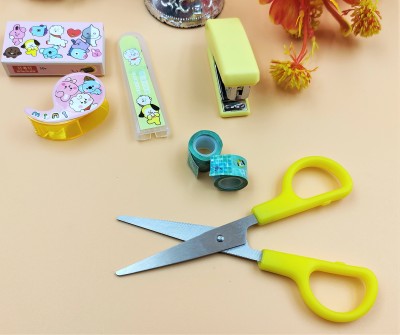 Paper Bear Pink with Yellow BTS Theme Stationery Set Stapler Set Art & Craft Kit NA  Stapler